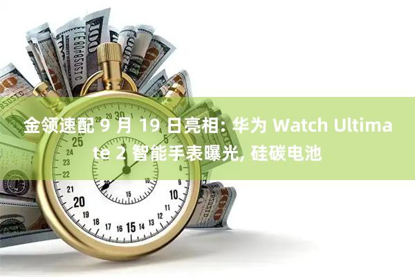 金领速配 9 月 19 日亮相: 华为 Watch Ultimate 2 智能手表曝光, 硅碳电池