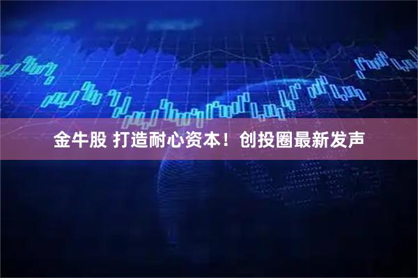 金牛股 打造耐心资本！创投圈最新发声