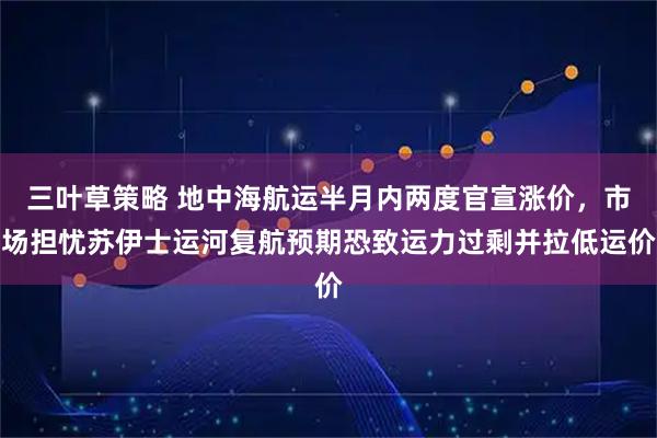 三叶草策略 地中海航运半月内两度官宣涨价，市场担忧苏伊士运河复航预期恐致运力过剩并拉低运价