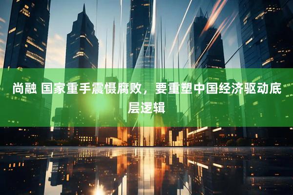 尚融 国家重手震慑腐败，要重塑中国经济驱动底层逻辑